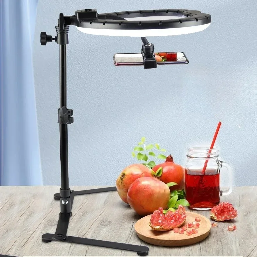 Anneau lumineux LED 26 cm avec trépied