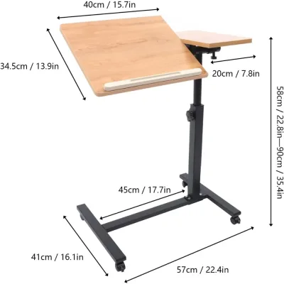 Bureau d'ordinateur portable réglable noir – image 3