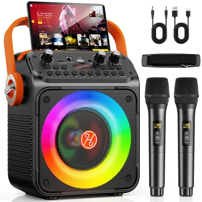Enceinte karaoké Bluetooth avec 2 micros
