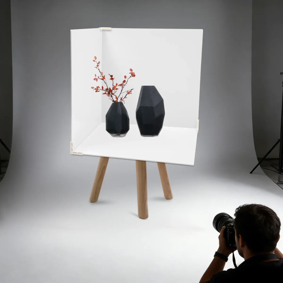 Fonds photo carrés double face, lot de 3