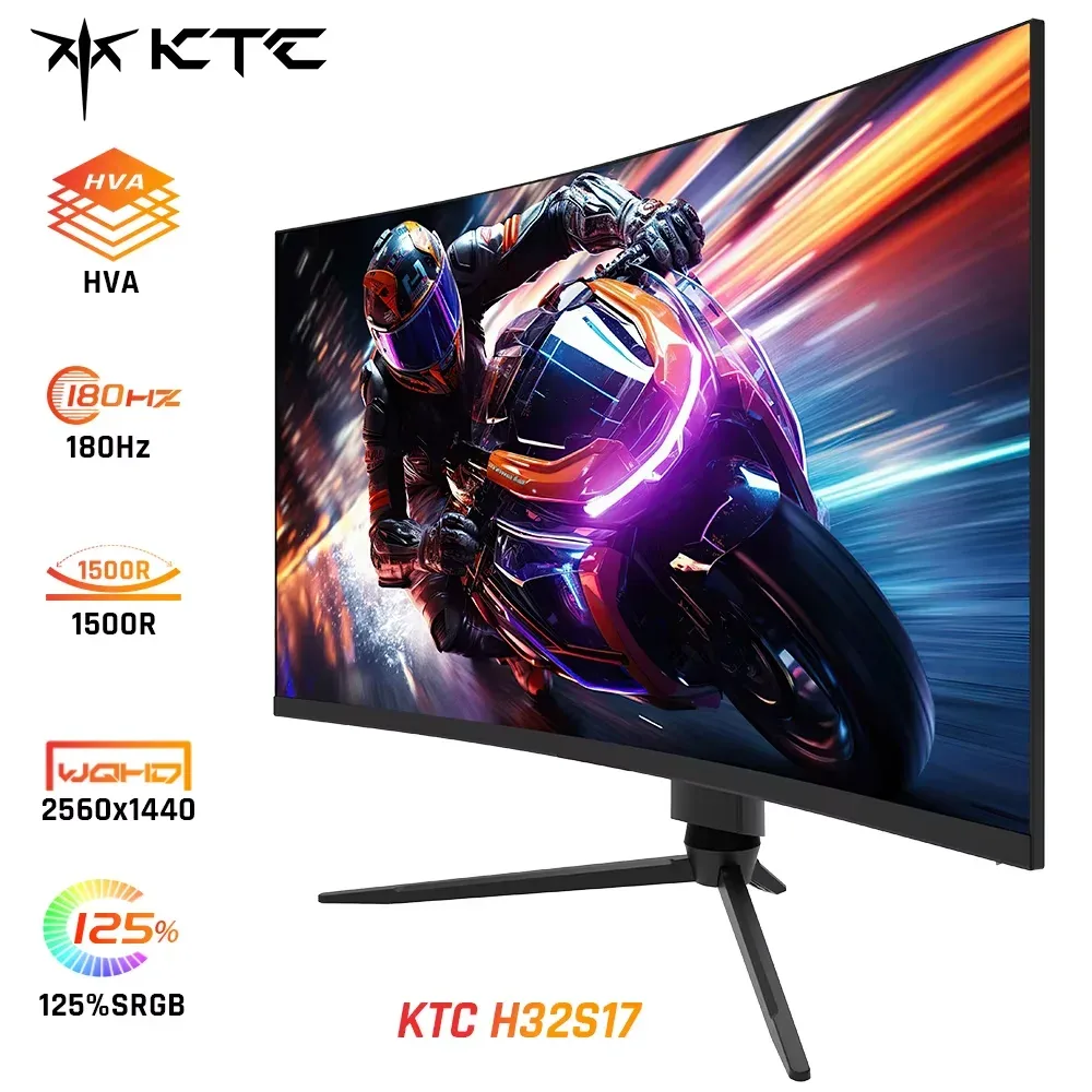 Moniteur de jeu incurvé 32 pouces QHD