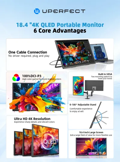 Moniteur portable 4K IPS de 18,4 pouces – image 2