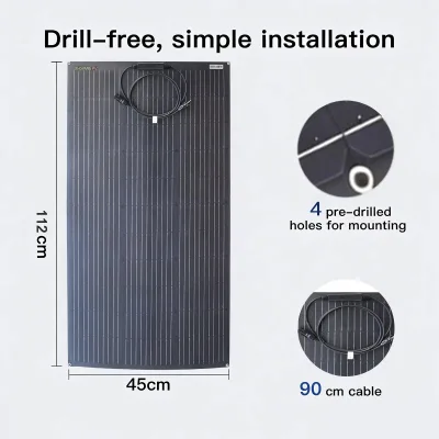 Panneau solaire flexible monocristallin 100 W – image 2