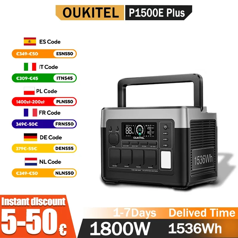 Station d'alimentation portable 1536 Wh