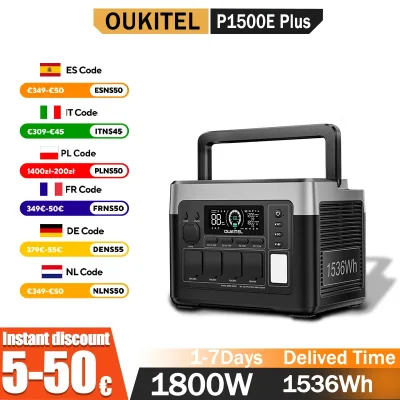Station d'alimentation portable 1536 Wh