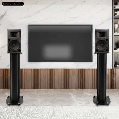 Support d'enceinte noir en fer, lot de 2 – image 3