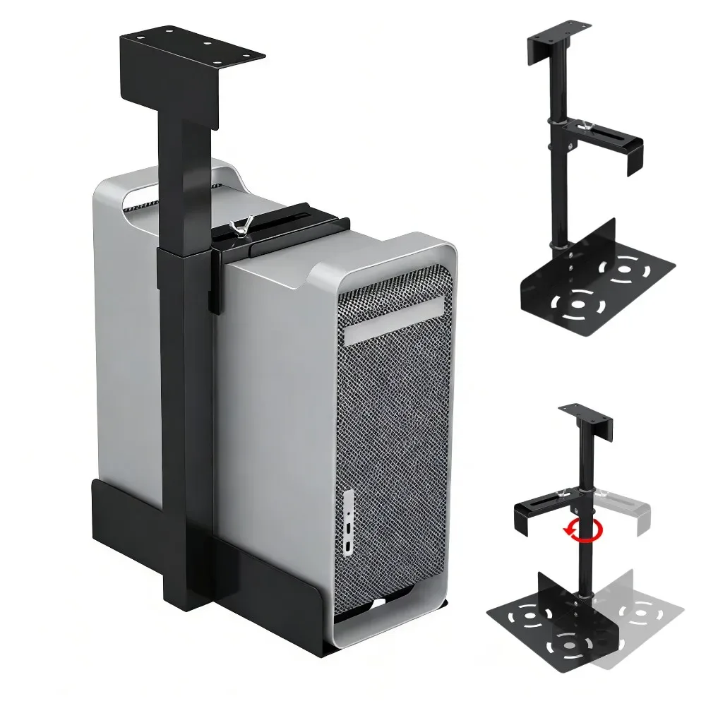 Support de boîtier PC sous bureau en acier