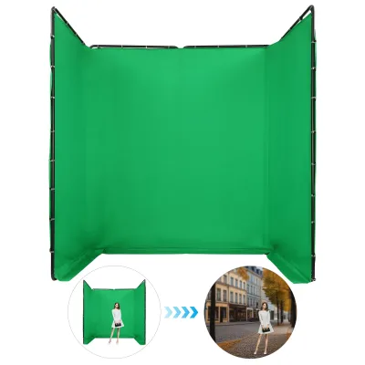 Support de fond vert réglable 4 × 2,4 m – image 2