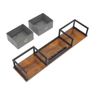 Support de moniteur à deux tiroirs