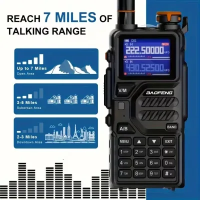Talkie-walkie portable bande aérienne AM FM – image 3