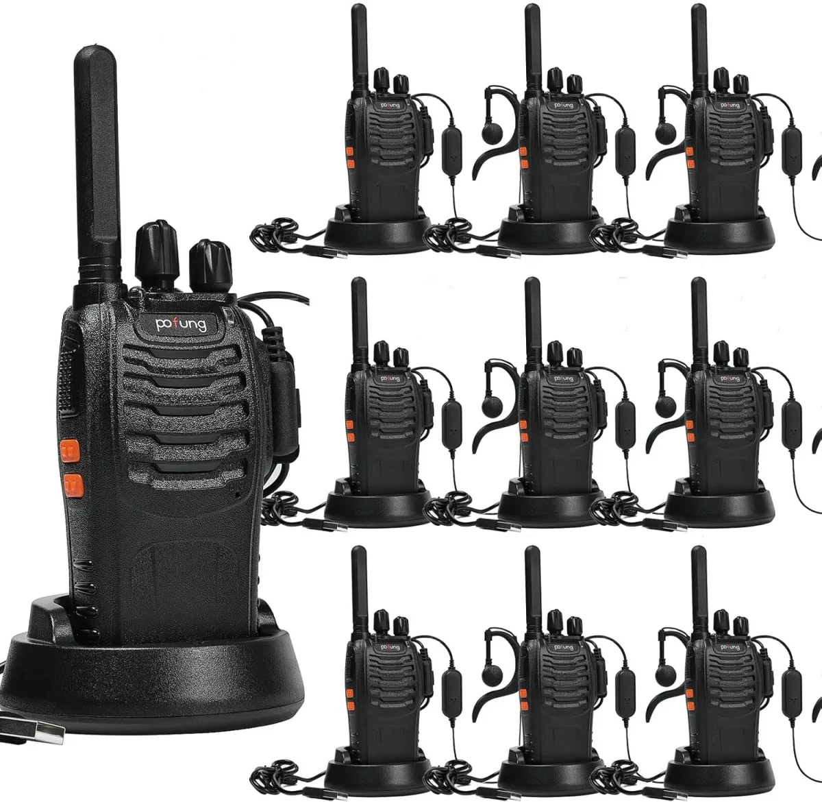 Talkies-walkies PMR446 16 canaux, lot de 10